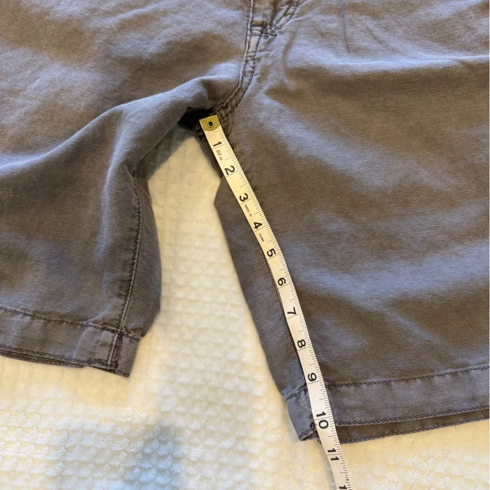 Union Men's Linen Blend Casual Shorts, Gray, Size 32